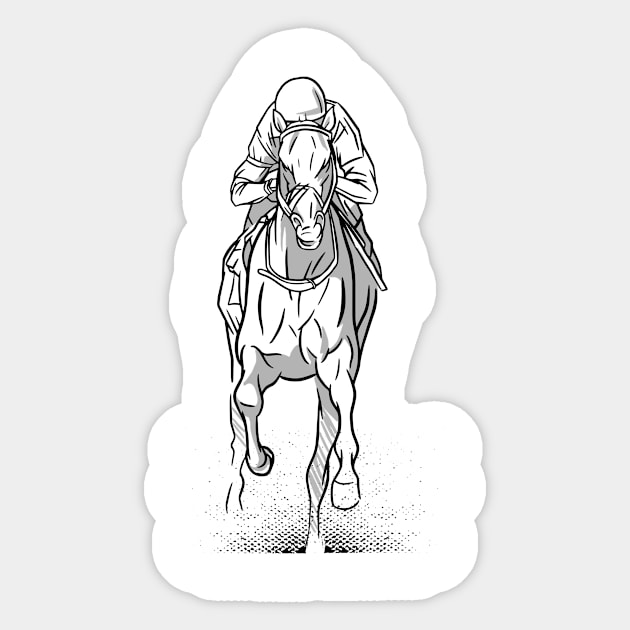 Equestrian Jockey Horse Lover Horse Racing Sticker by BK55
